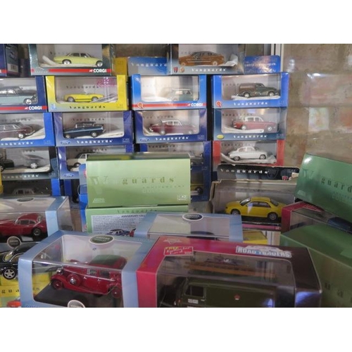 660 - A collection of 39 boxed Vanguard Diecast cars - some loose in boxes - and seven Oxford Diecast cars... 