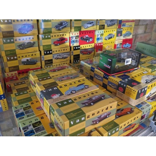 661 - A collection of 67 boxed Vanguard Diecast cars