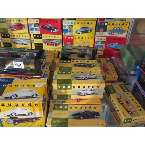 661 - A collection of 67 boxed Vanguard Diecast cars