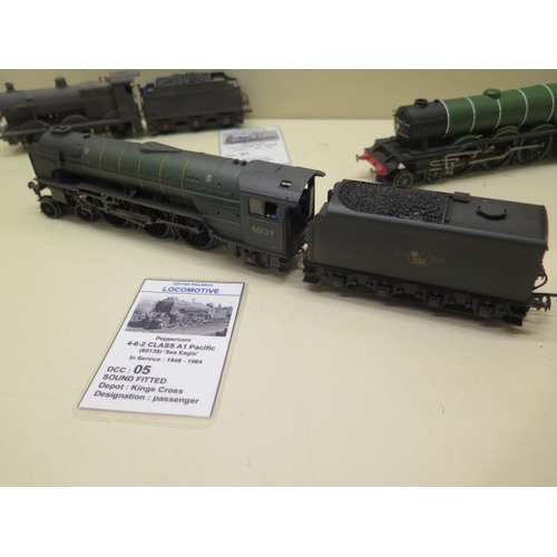 662 - Three working Hornby tender locomotives - all are DCC fitted - 2 have TTS sound decoders
Class A1 Pa... 