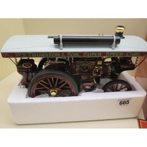 665 - A boxed Midsummer Models 1:24 scale diecast model Britannia Burrell Showmans Engine with certificate