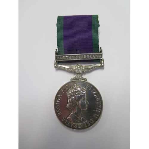 710 - An Elizabeth II campaign service medal with Northern Ireland bar names to DVR D.G. Tyreman 24295344 ... 