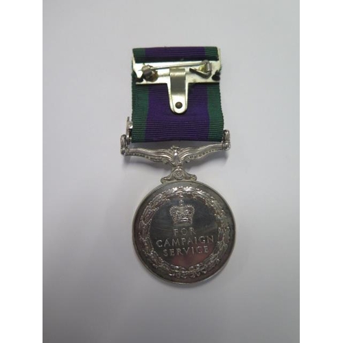 710 - An Elizabeth II campaign service medal with Northern Ireland bar names to DVR D.G. Tyreman 24295344 ... 