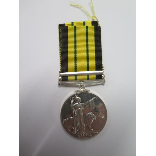 711 - An Africa General Service medal with Kenya bar to Female Police Officer F612 P Morogo Kober