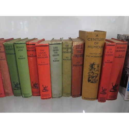 751 - A collection of P G Wodehouse books - 38 in total - including Piccadilly Jim, Herbert Jenkins, Barmy... 