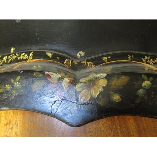 286 - A large 19th century papier mache tray - 80cm x 65cm