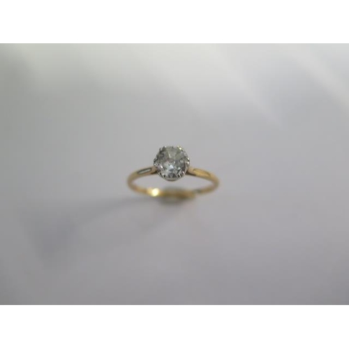 16 - A yellow gold diamond solitaire ring approx diamond weight 0.50ct - tests to approx 18ct gold - ring... 