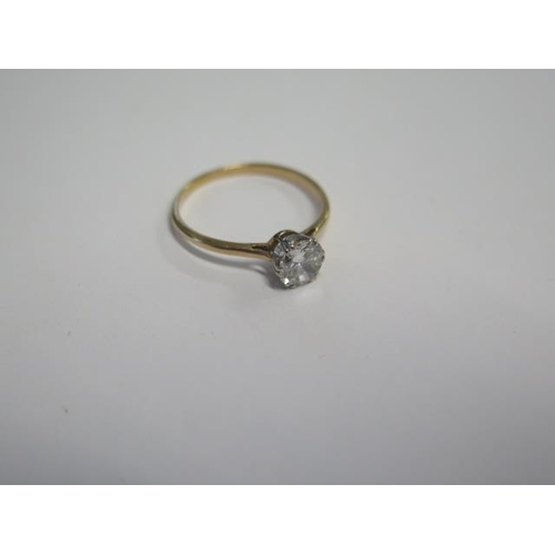 16 - A yellow gold diamond solitaire ring approx diamond weight 0.50ct - tests to approx 18ct gold - ring... 