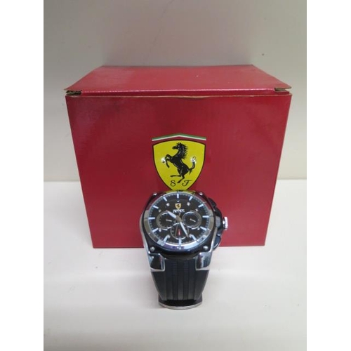 227 - A 'Ferrari' chronograph automatic wristwatch - 4cm case - with box, unused, working