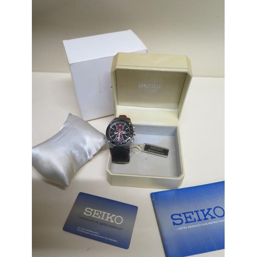 230 - A Seiko Sportura Quartz wristwatch Bar Honda - 4cm case - with box and card, serial number 500223 - ... 