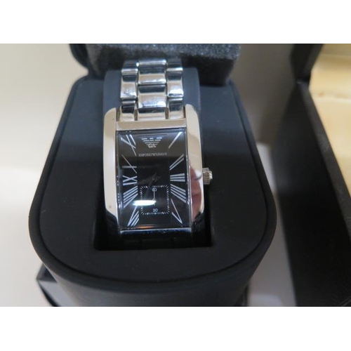 231A - Six boxed gents Quartz wristwatches - Armani, Sekonda, Corvette, Roberto Bianci, Oceanaut, Massimo D... 