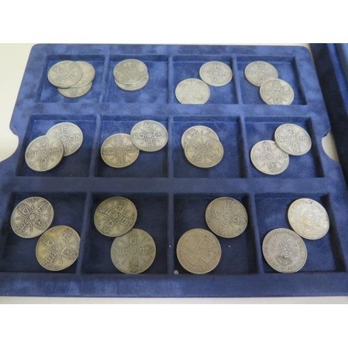 233 - A good collection of English silver and half silver coins to include 20 pre 1920 half crowns, 4 pre ... 