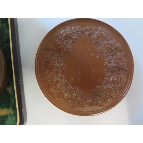 240 - A gilt bronze London 1908 International Exhibition medal, an 1890 Penny Postage Jubilee Medallion - ... 