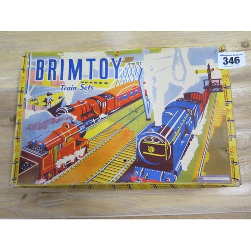 346 - A Brimtoy train set with box - almost mint condition