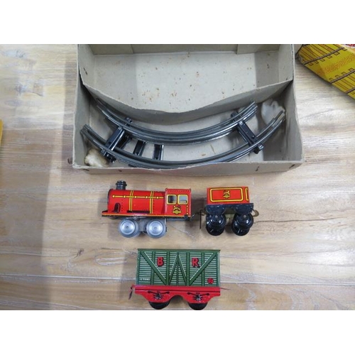 346 - A Brimtoy train set with box - almost mint condition