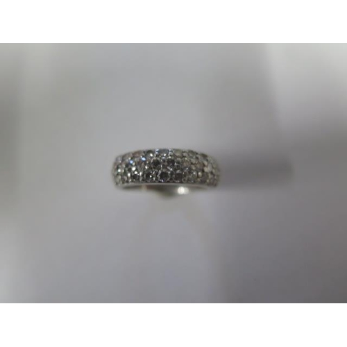 45 - A platinum 900 1ct diamond ring size I - approx weight 5.9 grams with certificate