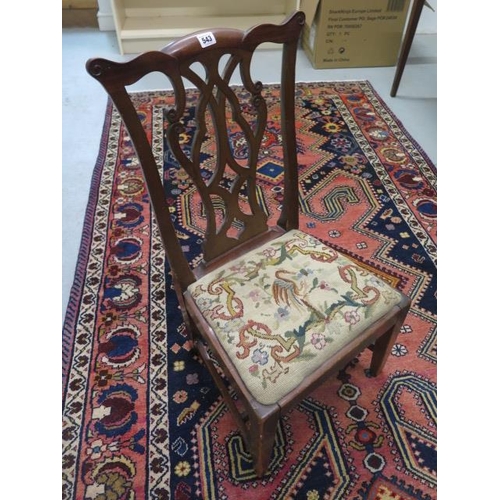 543 - A child's chair with embroidery seat