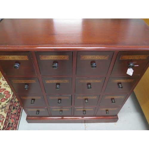 567 - A Victorian style 16 drawer Apothecary chest made by a local craftsman to a high standard - Height 8... 