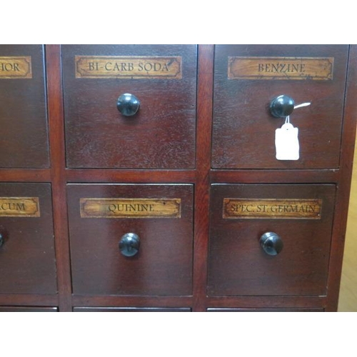 567 - A Victorian style 16 drawer Apothecary chest made by a local craftsman to a high standard - Height 8... 