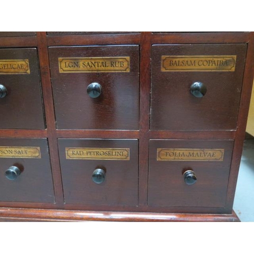 567 - A Victorian style 16 drawer Apothecary chest made by a local craftsman to a high standard - Height 8... 