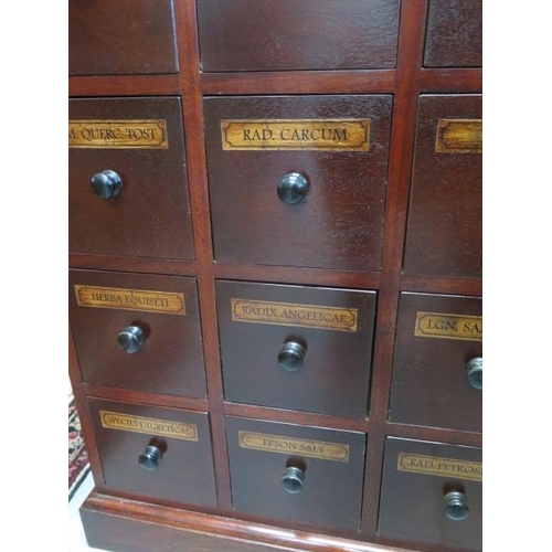 567 - A Victorian style 16 drawer Apothecary chest made by a local craftsman to a high standard - Height 8... 