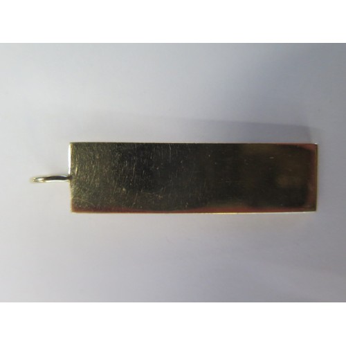 71 - A 9ct yellow gold ingot approx 15 gs