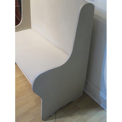 454 - A painted hall bench with lift up seat for storage - Height 97cm x Width 104cm x Depth 54cm