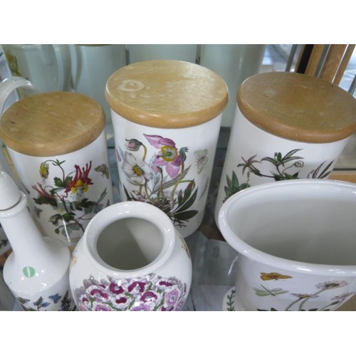 263 - A collection of Portmerion Botanic garden tableware, canisters etc - 25 pieces - all good, some stai... 