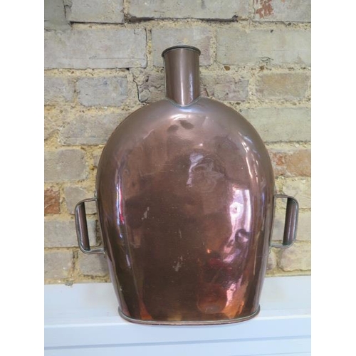 278 - A large copper twin handle water flask - Height 47cm