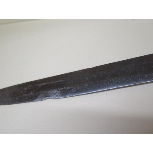 363 - A Gladius sword with lions head hilt and later name stamping - Length 62cm