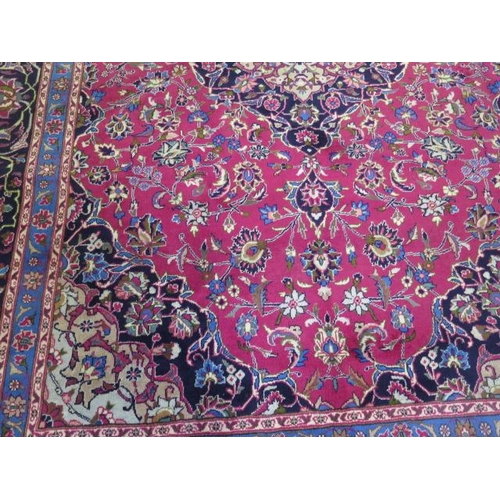 420 - A hand knotted woollen Meshed rug - 3.50m x 2.50m