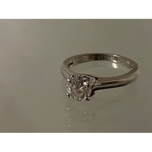 40 - A 950 platinum Leo diamond solitaire 1.09ct diamond ring - colour H, clarity SI2, cut modified round... 