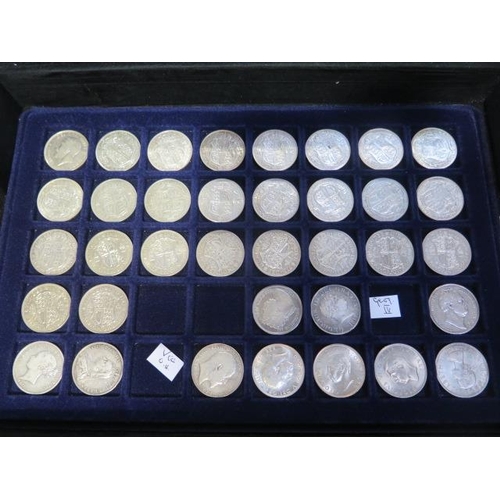 190 - A collection of sixpences, shillings, florins and half crowns from William III to Elizabeth II in fo... 