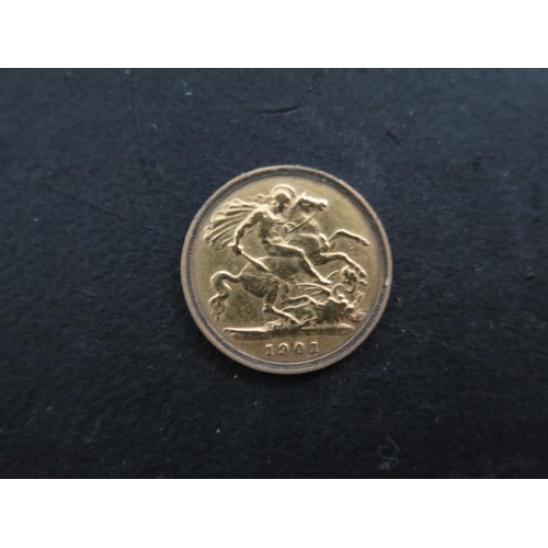 202 - A Victorian half sovereign dated 1901