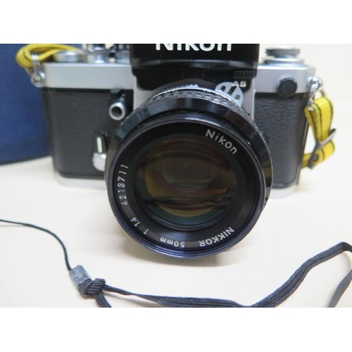 298 - A Nikon 35mm F2 SLR camera with a NIKKOR 50mm 1:14 lens