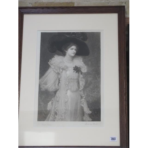 353 - Norman Hirst (1862-1956) after the Frank Dicksee PRA (1853-1928) painting of My Fair Lady - Mezzotin... 