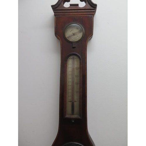 403 - A 19th century barometer the level signed Johnson Harrow - Height 97cm