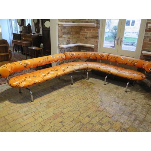 431 - *An Eric Jorgensen pipeline sofa 260cm x 200cm - frame in good condition but needs re upholstering