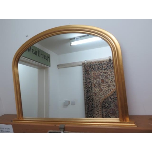 462 - A modern gilt over mantle mirror - 74cm x 97cm