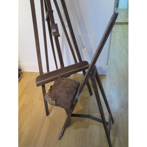 463 - A folding artist easel by Lechertier Barbe & Co, London - adjustable height, and an adjustable artis... 