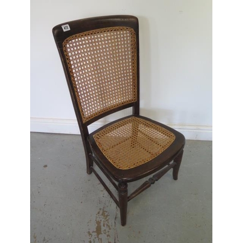 472 - A cane seated nursing chair