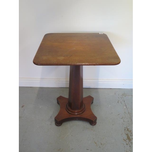 500 - A Victorian tilt top mahogany side table - Height 71cm x 55cm x 55cm