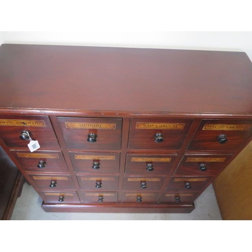 550 - A mahogany 16 drawer Apothecary/chemist chest - made by a local craftsman to a high standard - Heigh... 