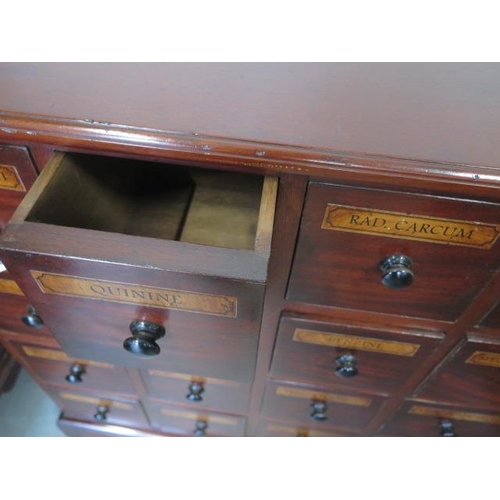 550 - A mahogany 16 drawer Apothecary/chemist chest - made by a local craftsman to a high standard - Heigh... 