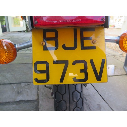 216 - A Suzuki GS850G 4 cylinder motorcycle - reg BJE 973V - first registered 1980, 849cc, last V5c issued... 