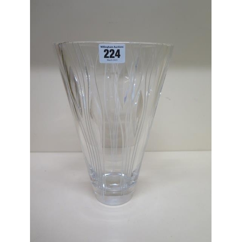 224 - A modern cut glass vase - Height 28cm - in good condition