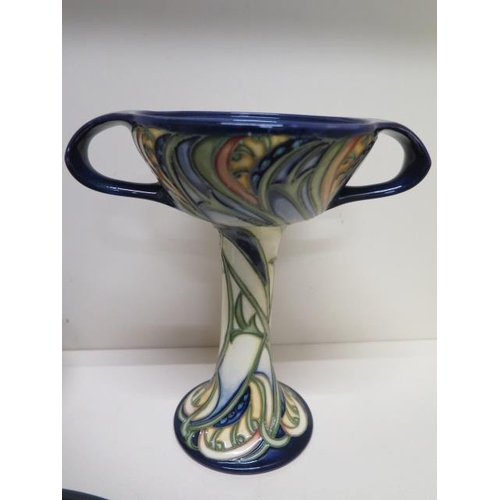 236 - A Moorcroft made for Liberty 22/75 lidded Art Nouveau style bowl on stand - some crazing, chip to to... 