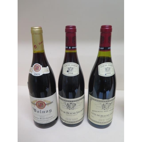 242 - Two bottles of Cote de Beaune-Villages 1998 Louis Jadot red wine and a single bottle of Volnay 2004 ... 