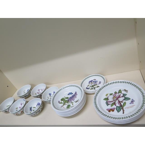 254 - Portmeirion Botanic garden 6 x 14cm bowls, 6 x 22cm bowls, 4 x 27cm plates and 2 x 18cm plates - som... 