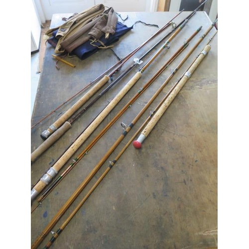A Hardy Palakona 2 piece split case fishing rod, a Caduo Mk III Barbel no  022 3 piece rod, a special